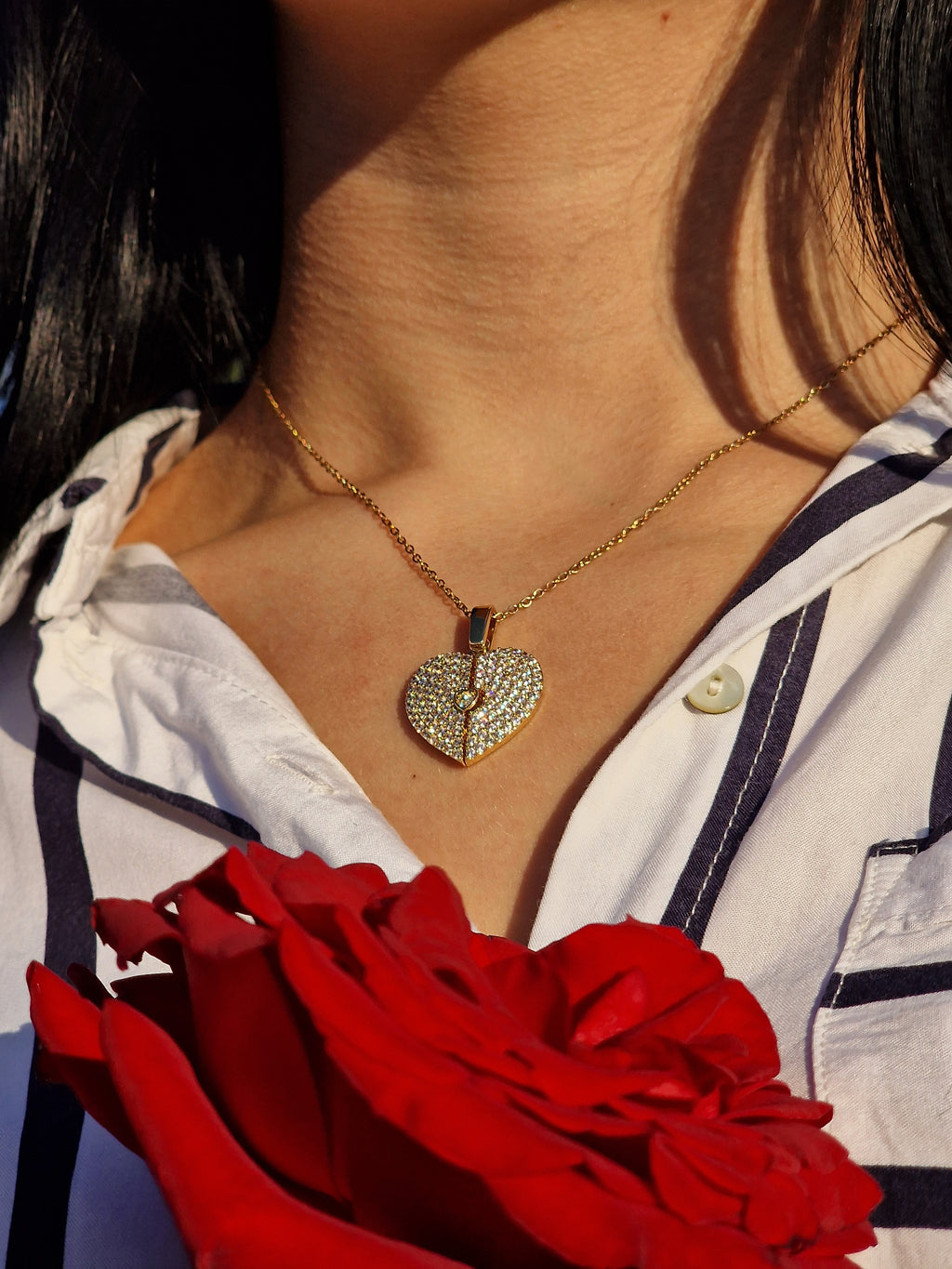 Naszyjnik diamentowe serce