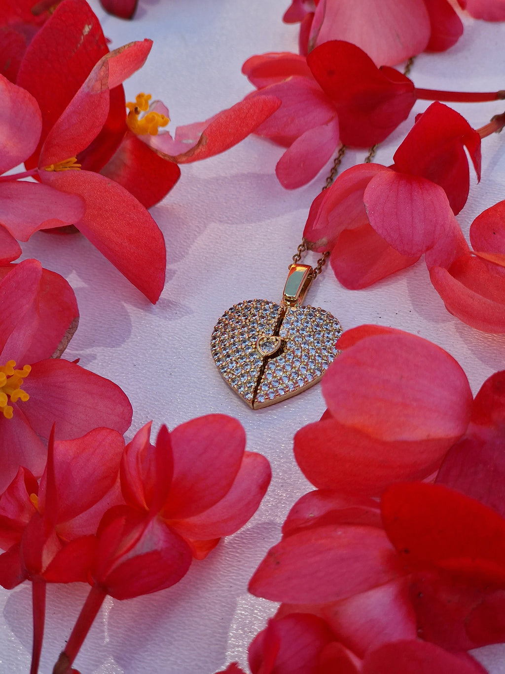 Naszyjnik diamentowe serce